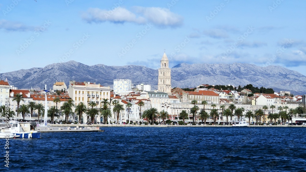 panorama of the old town of Split