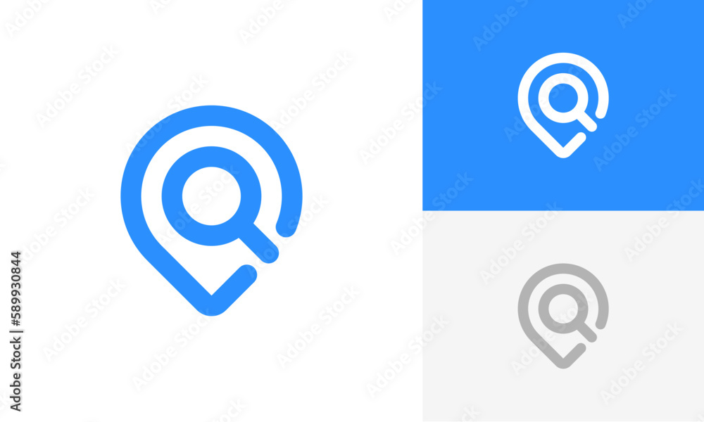 find location logo icon design vector