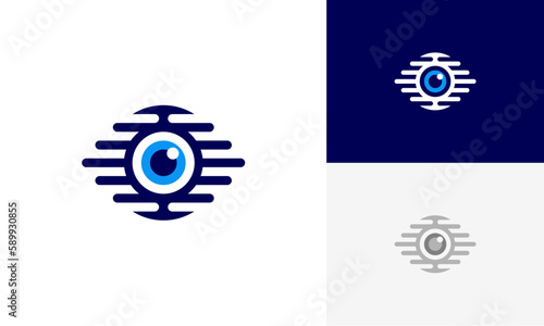 Leinwand Poster digital vision logo design vector