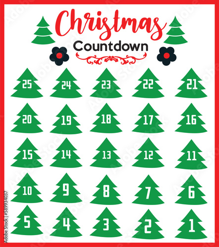 Christmas Countdown Svg