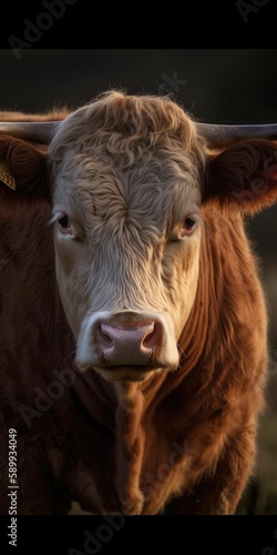 Bull-Body Portrait: A Striking Image of Power and Strength