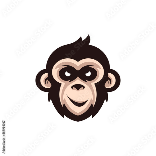 Head Monkey Mascot logo template Vector. Creative Monkey Logo Vector