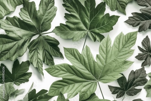 Ultra Realistic Seamless Pattern of Green Leaves