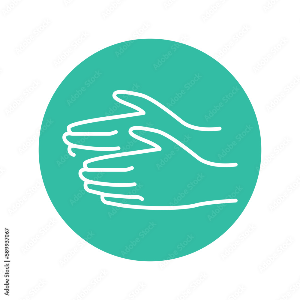 Nonlatex gloves color line icon. Nonlatex gloves color line icon.