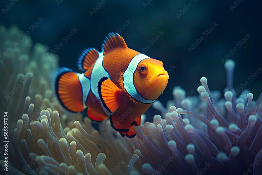 Clown fish. Generative AI. Clown fish. Generative AI.