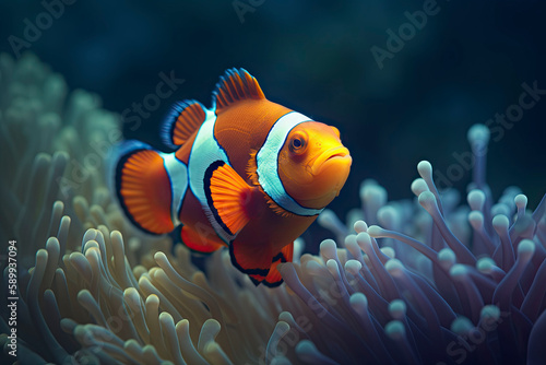 Clown fish. Generative AI. © YULIYA