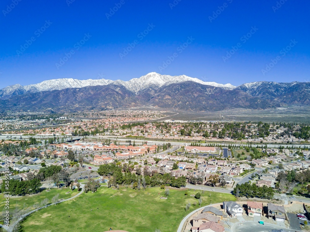 Aerial view of Rancho Cucamonga area