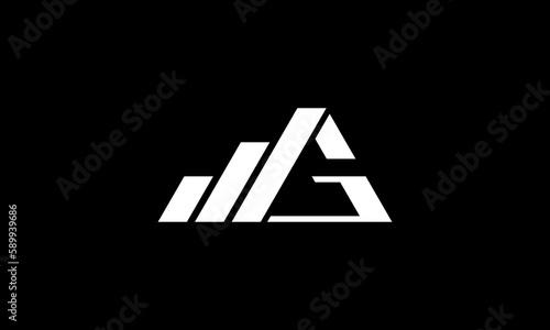 Initial A and G bar rising logo
