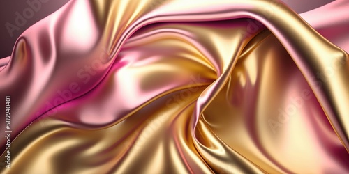 Gold and Pink Satin Background Texture with Unique Pattern for Creative Design Projects
