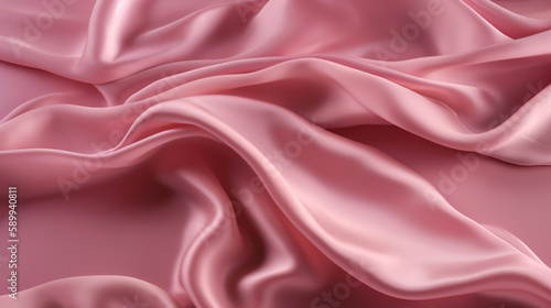 Smooth and Soft pink Satin Silk Background. Generative AI