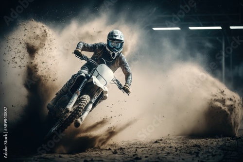 Ultra-Realistic Cinematic Photography Capturing the Thrill of Motocross Stunts