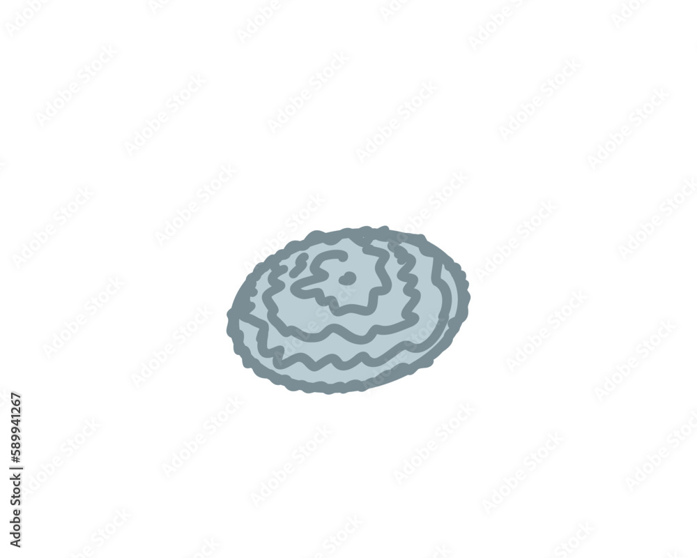 Iron scraper for washing dishes, vector illustration Iron scraper for washing dishes, vector illustration