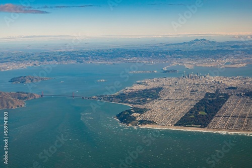 Sunny view of the San Francisco cityscape