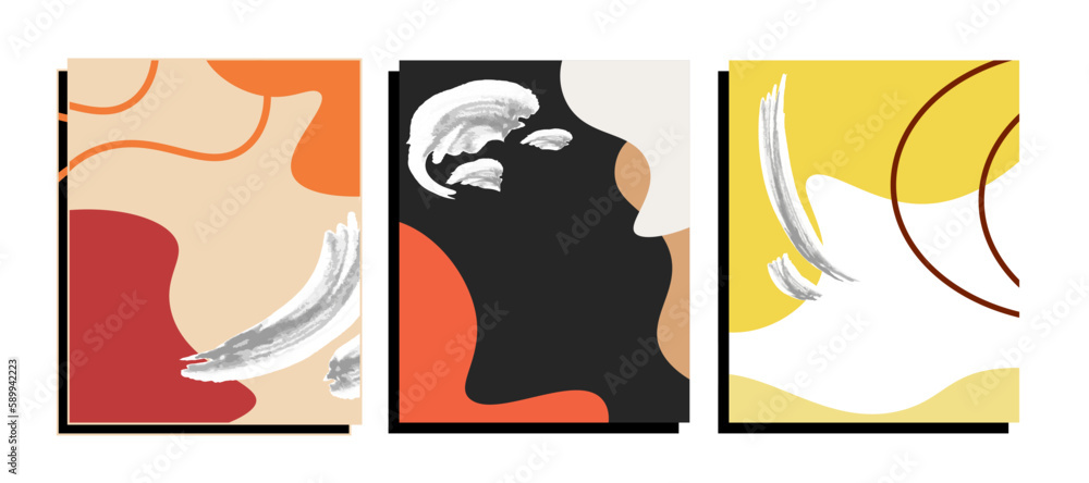 Set of abstract background minimalist trendy style. Vector Illustration with place for your text Set of abstract background minimalist trendy style. Vector Illustration with place for your text