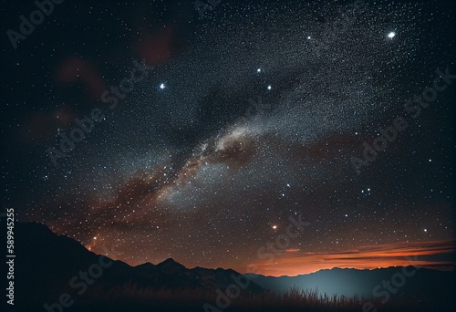 A nighttime sky full of twinkling stars. Generative AI