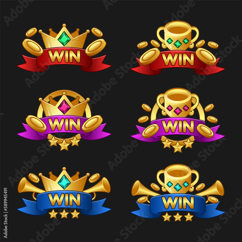 Winner's trophy award. Asset for make games RPG, strategy, shooting, racing, fighting, simulation etc.