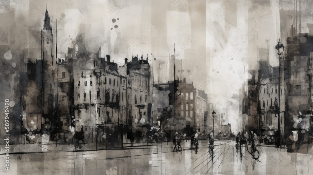 Naklejka premium old street