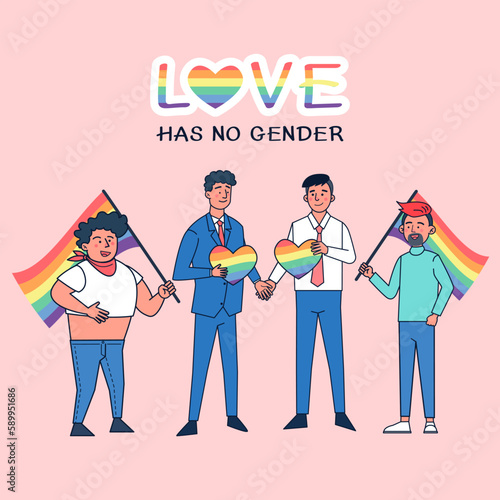 Couples who choose their sexes come together to show their strength and celebrate their freedom