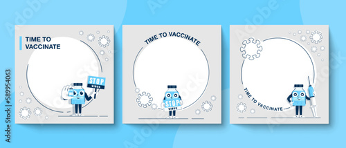 Public relations campaign banner to educate about the Coronavirus Covid 19 vaccine