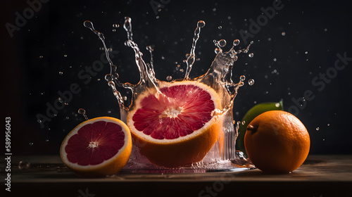 orange in water