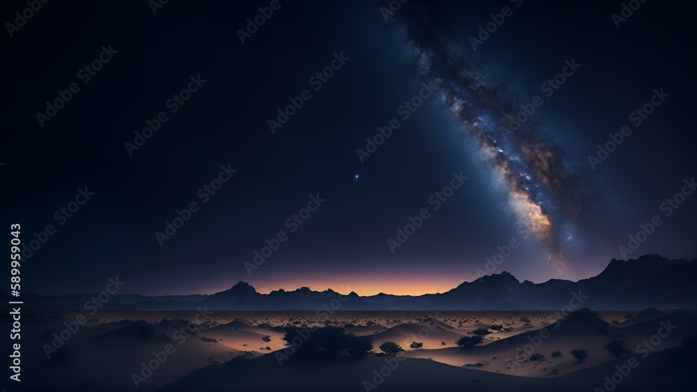 starry sky in the desert