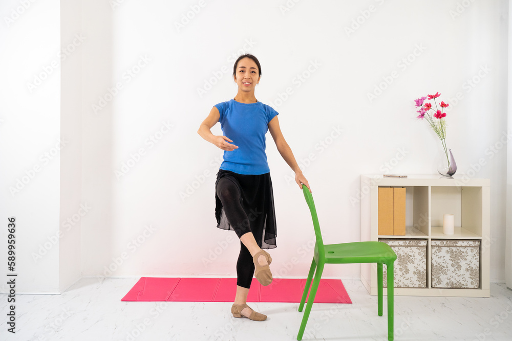Classical dance at home practiced by teacher or student. Classical dance at home practiced by teacher or student.