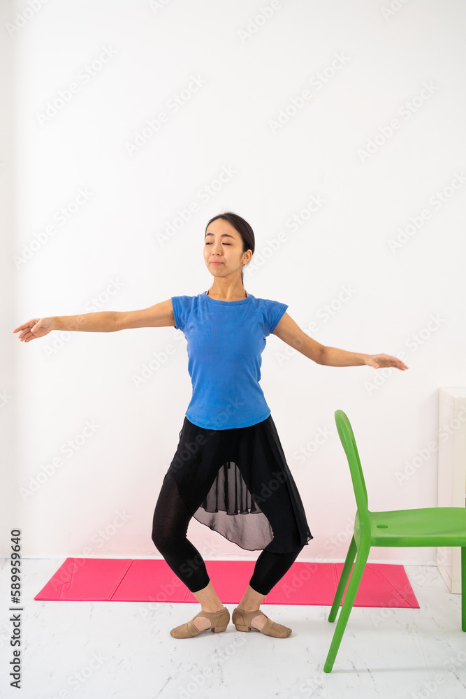 Classical dance at home practiced by teacher or student. Classical dance at home practiced by teacher or student.