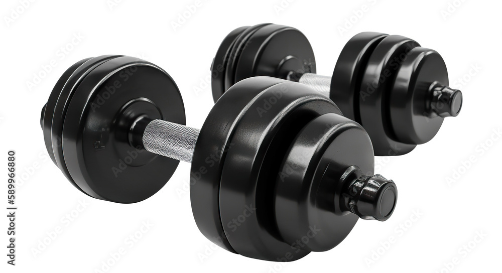 Black heavy dumbbells cut out Black heavy dumbbells cut out
