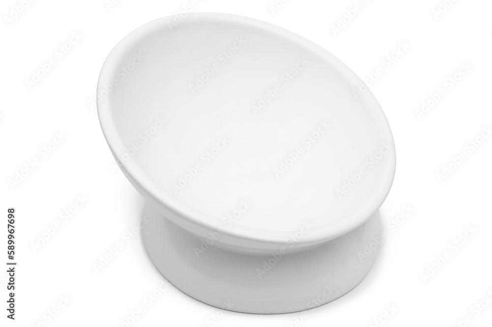 Empty ceramic bowl for pet food
