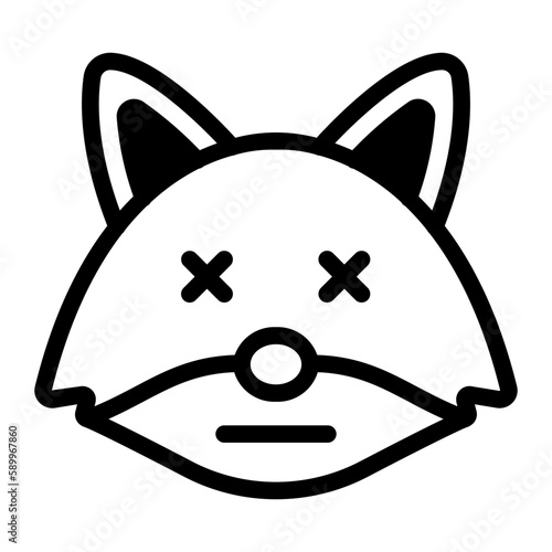 expressionless line icon
