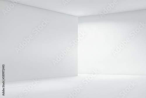 Abstract white studio background for product presentation. 