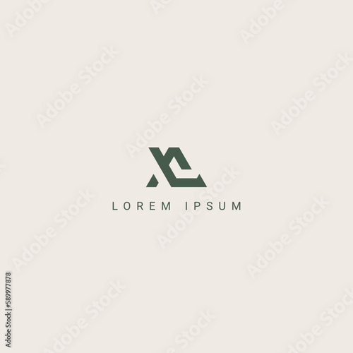 Modern creative Letter AL LA logo icon design template elements.