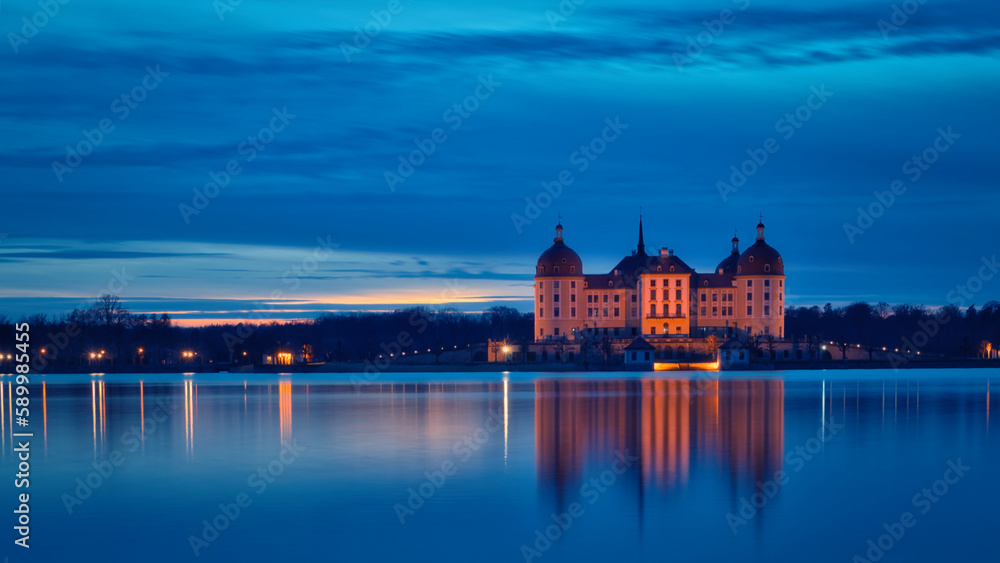 Moritzburg zur Blauen Stunde - Dresden - Sachsen - Deutschland