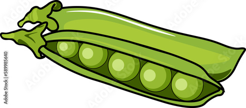 green peas isolated on white