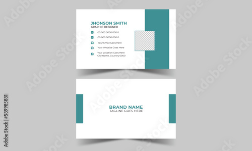 Creative Modern Corporate And Clean Business Card Design Template Name Card Visiting Card Simple Flat Horizontal Vector Illustration Design Layout In Rectangle Size.