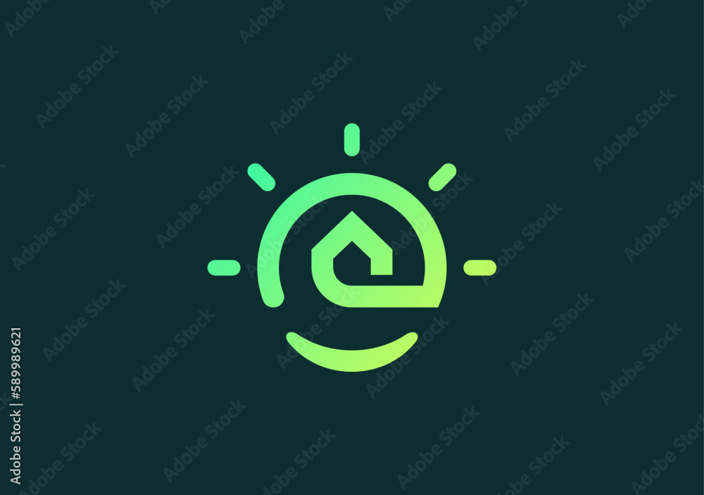 smile light bulb letter e and home ecology logo symbol smile light bulb letter e and home ecology logo symbol