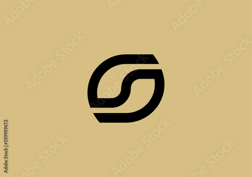 Stylish monogram letter S with slick shape