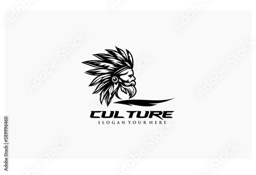 indian culture concept creative design logo