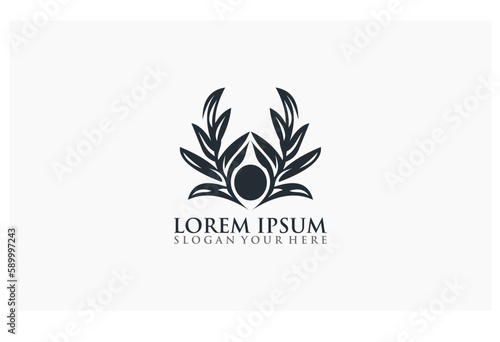 leaf concept creative design floral logo