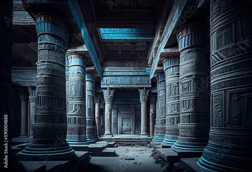 The Dendera Temple in Luxor, Egypt. Generative AI photo