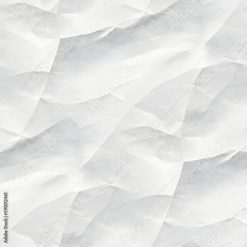 Seamless pattern of white crumpled paper.