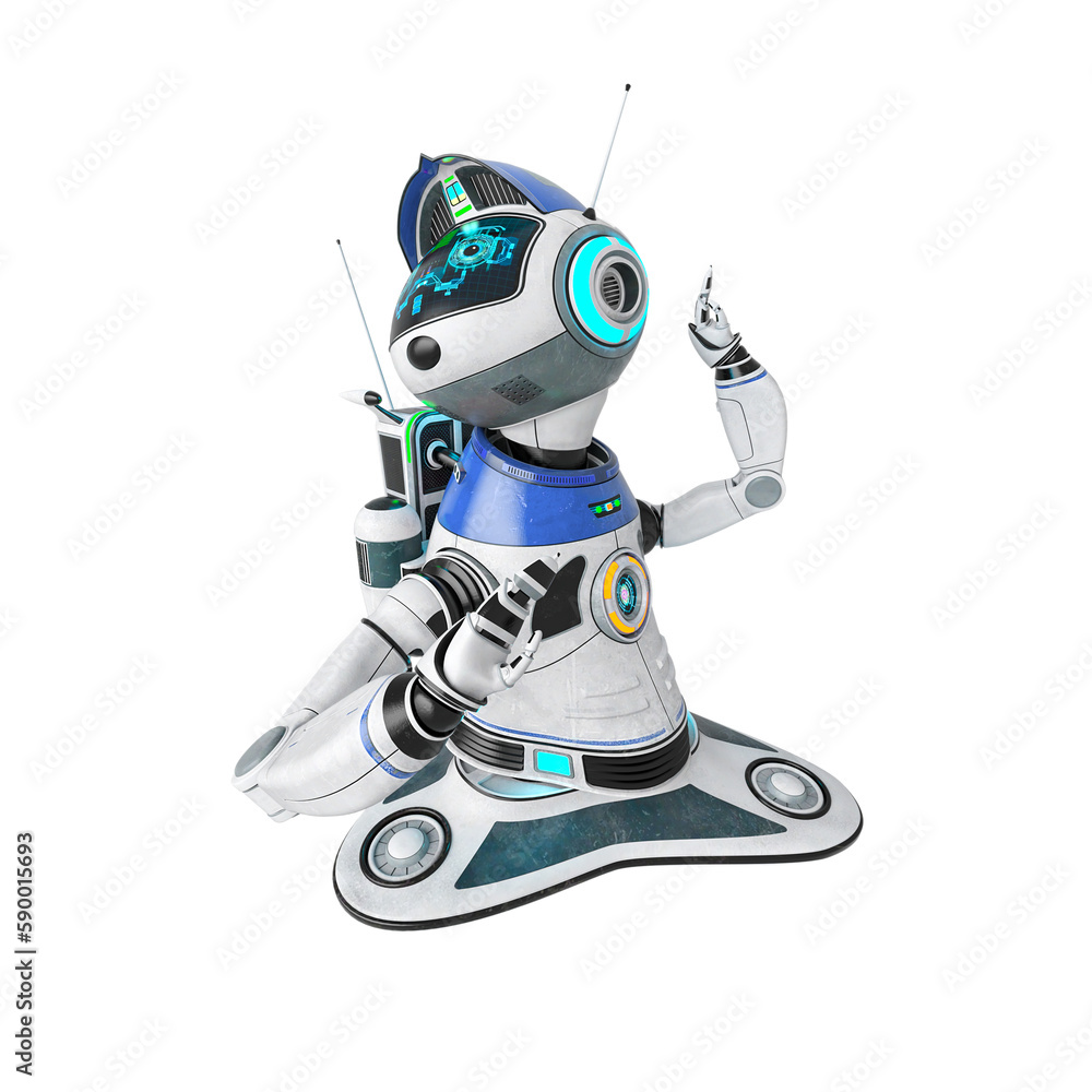 bot robot is floating and dancing alone bot robot is floating and dancing alone