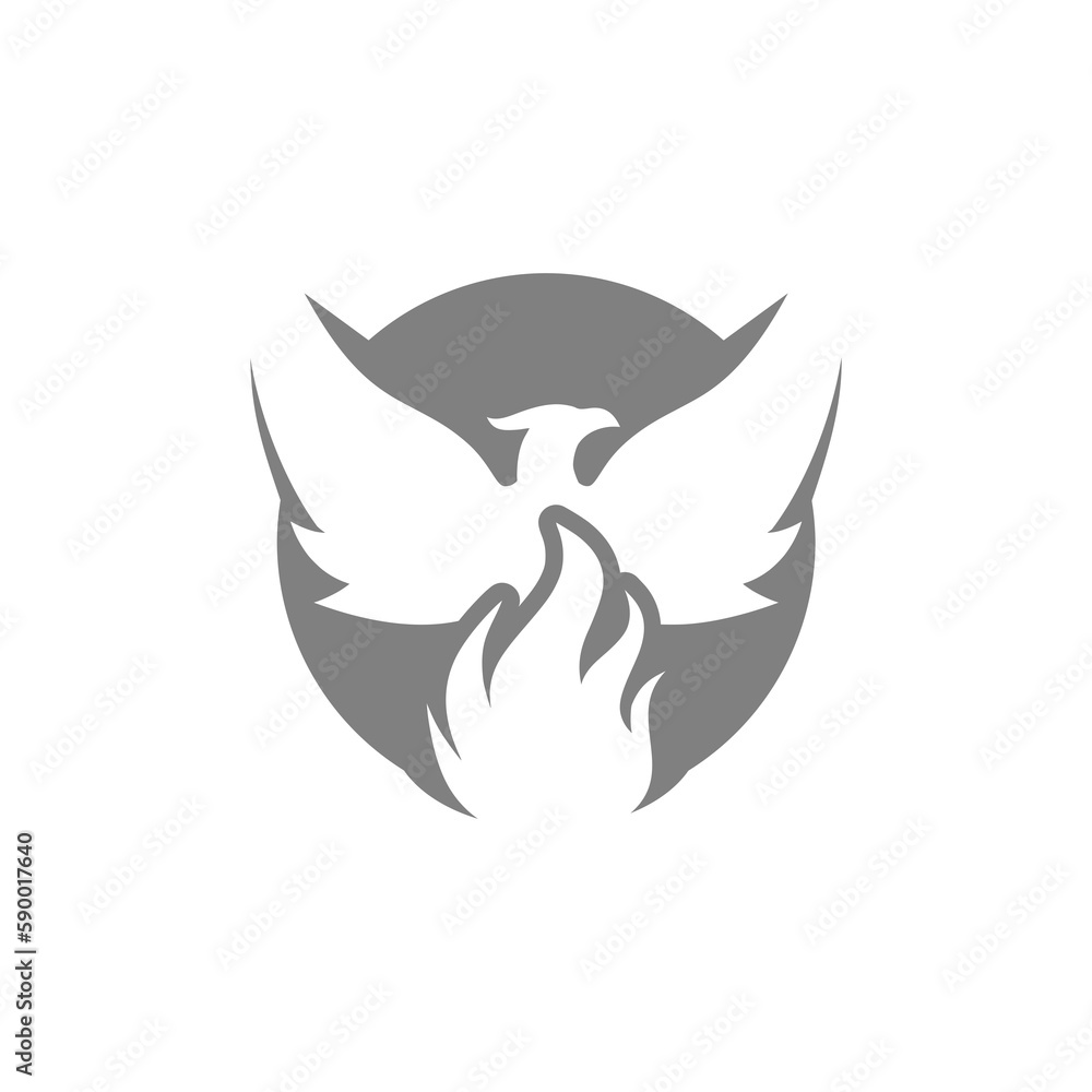 Phoenix fire Bird Logo isolated on transparent background Phoenix fire Bird Logo isolated on transparent background