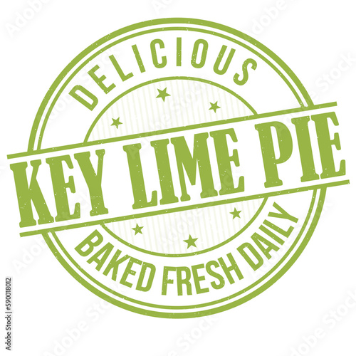 Key lime pie grunge rubber stamp