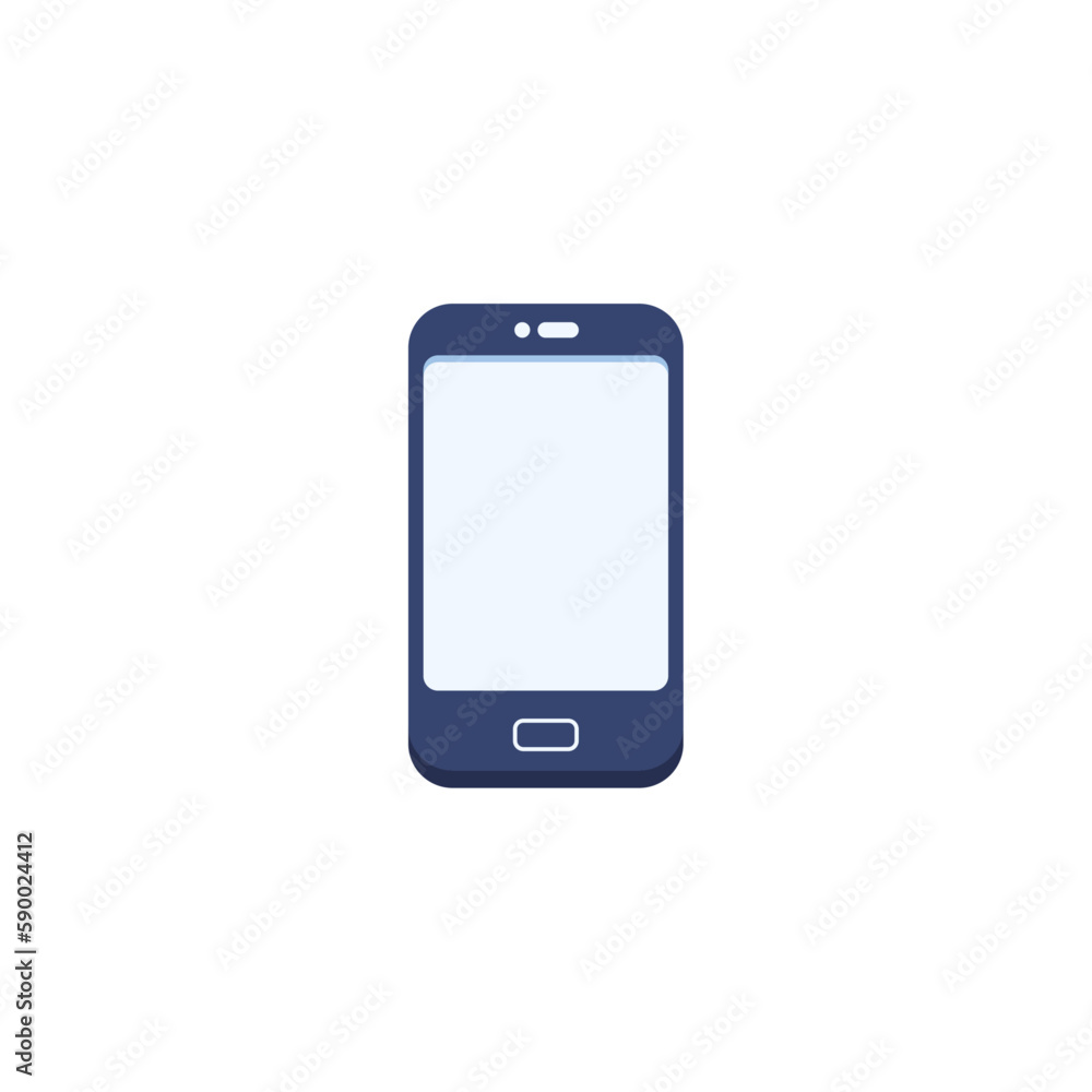 Mobile phone icon. Flat vector illustration. Mobile phone icon. Flat vector illustration.