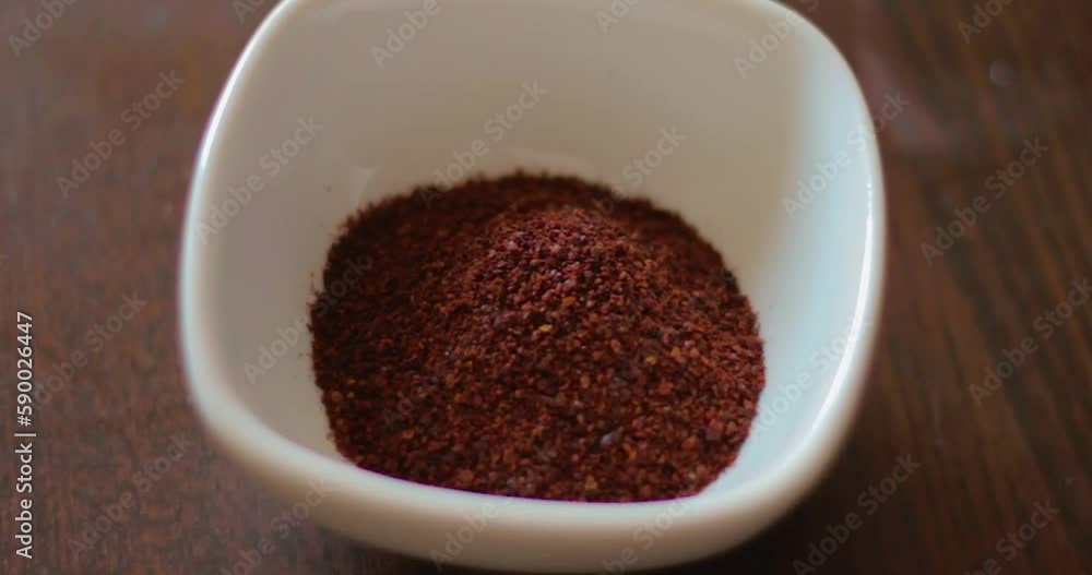 making sumac onion salad, parsley is chopped, onion, parsley, sumac and salt are mixed making sumac onion salad, parsley is chopped, onion, parsley, sumac and salt are mixed