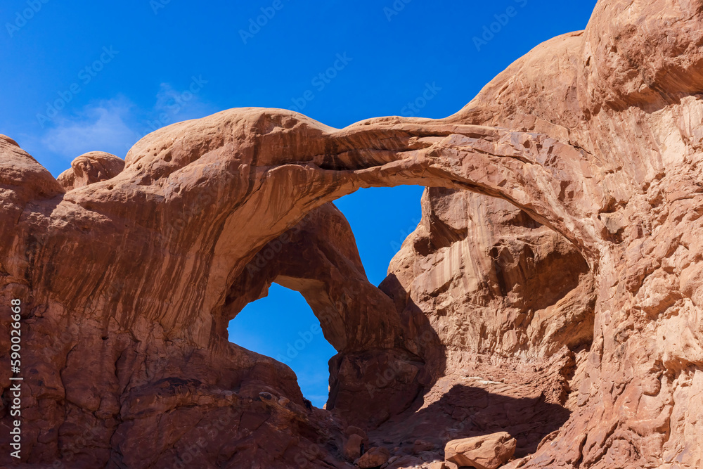 double arch in park, Moab Utah 
