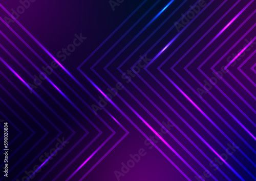 Abstract modern style triangle purple line digital banner dynamic background