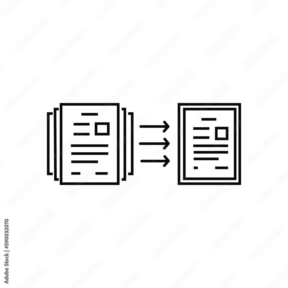 paperless concept of evolution to digital files. flat stroke trend modern lineart logotype graphic art design isolated on white background. concept of information security or save environment paperless concept of evolution to digital files. flat stroke trend modern lineart logotype graphic art design isolated on white background. concept of information security or save environment
