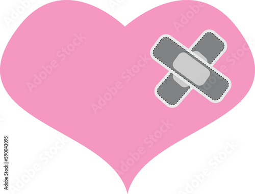 heartbreak broken heart or divorce flat vector icon for apps and websites